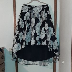 2 piece high low floral dress